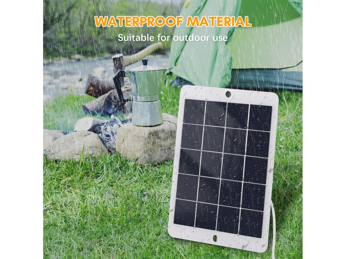 Cargador Solar Portátil De 3w 5v Con Usb Para Camping, Teléfono, Ventilador, Luz Led, Cámara.
