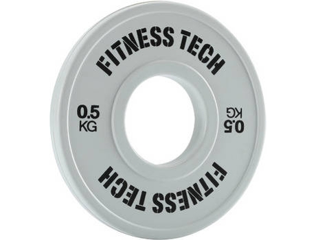 Disco de Musculación FITNESS TECH Plate Fraccionário Blanco (0,5 kg)