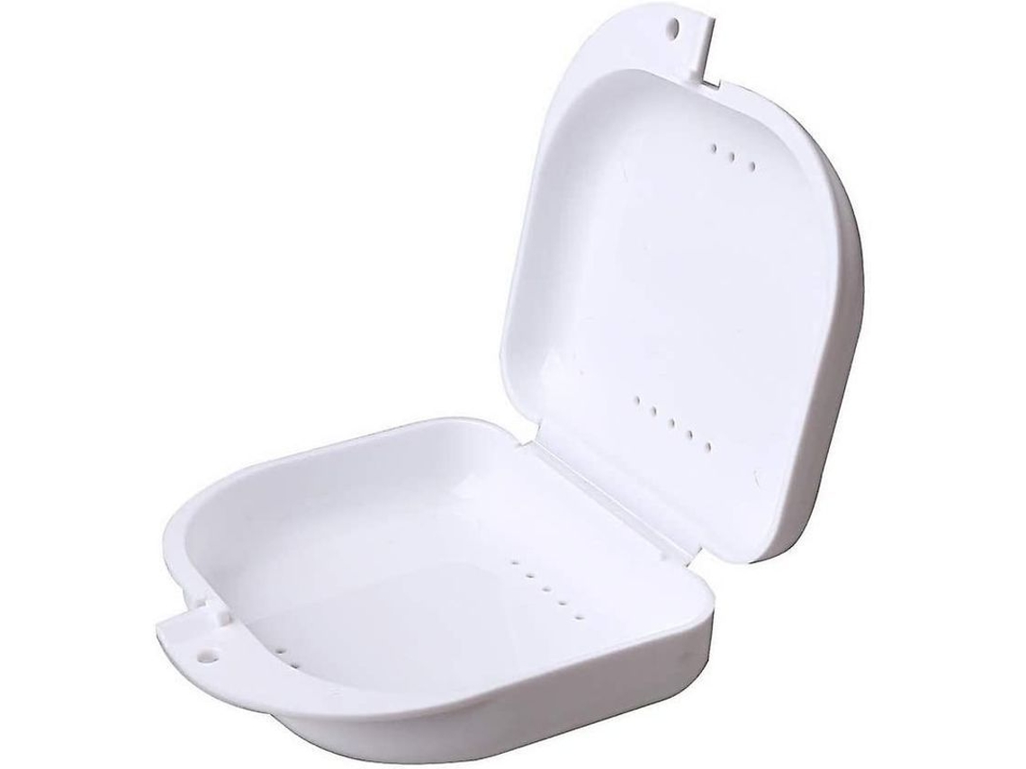 Estuche Para Retenedor Dental, Protector Bucal, Prótesis Dental, Férula - Material Pp Blanco Duradero