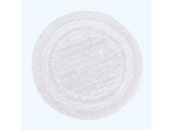 Homescapes Luxury Reversible Round Bath Mat - White