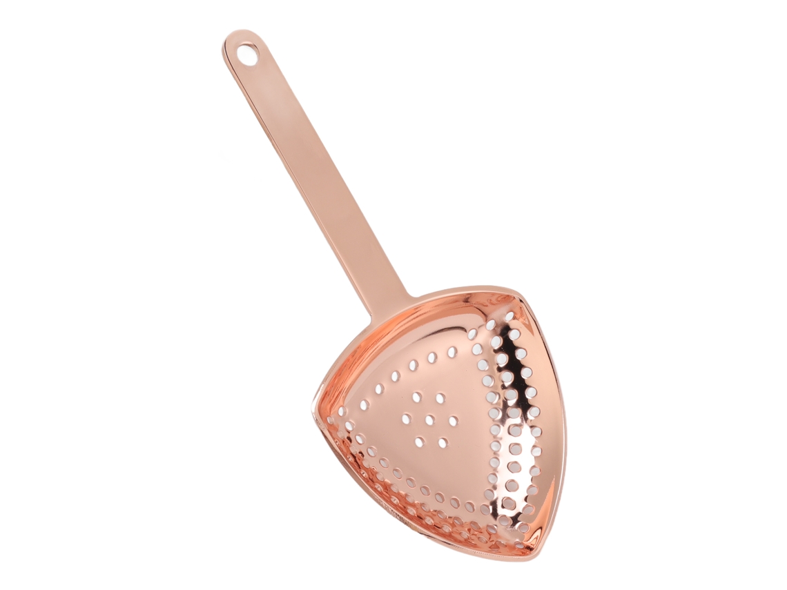 Colador De Cóctel Triangular Anti-óxido Filtración Fina Profesional Para Bar Y Hogar Plateado En Cobre