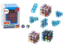 Rompecabezas de bloques lógicos, juego de cubo rosa B.active