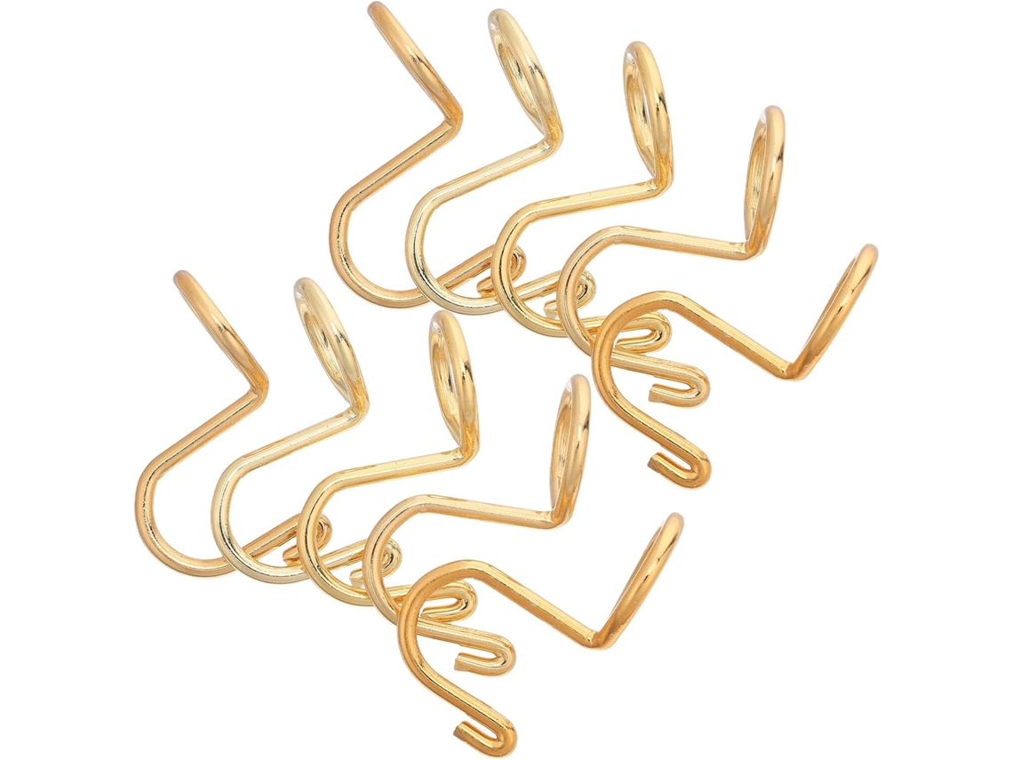 Juego 10 Ganchos Conectores Colgantes Chapados Perchas Fijación Resistente Antideslizante Armarios Clips