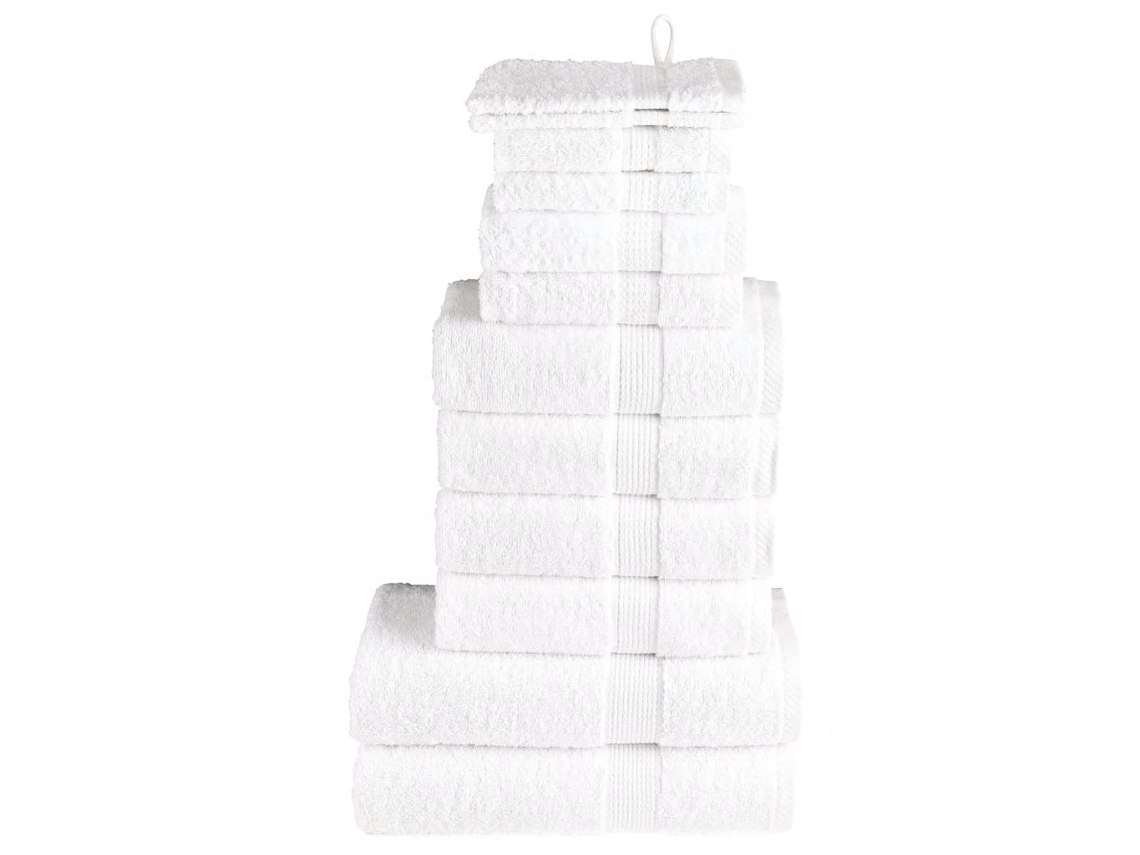 Juego De Toallas Premium Solund 12 Unidades Blanco 600 Gsm Wsd602058
