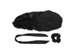 2026-gorro De Dormir Para Cabelo Longo Com Cinta E Correia Bonnet Para Tranças Manter O Cabelo Organizado Preto