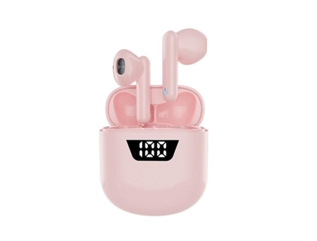 Earbuds Wireless Sem Touch Control Horas Reprodução Som BISBISOUS Rosa