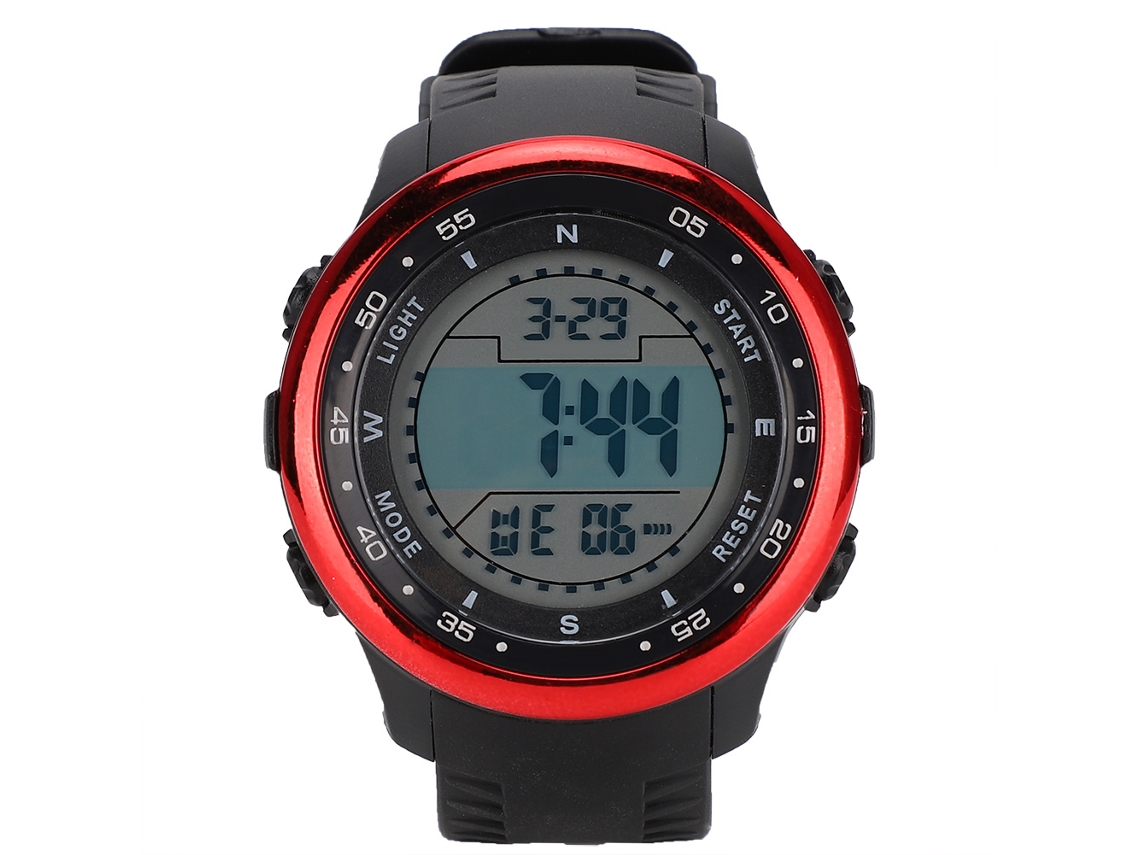 Reloj (cuadro Grande, Super Impermeable) Serie Kak Reloj Deportivo Casual Con Personalidad (rojo)