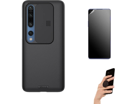Kit Carcasa, Protector y Soporte Xiaomi Mi 10 Ultimatte Nillkin Camshield