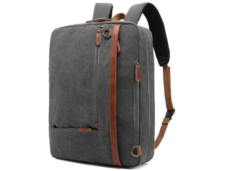 Mochila Multifuncional Bolso para Computadora Portátil Mochila Bolso para Computadora De Negocios para Hombres-Lona Gris