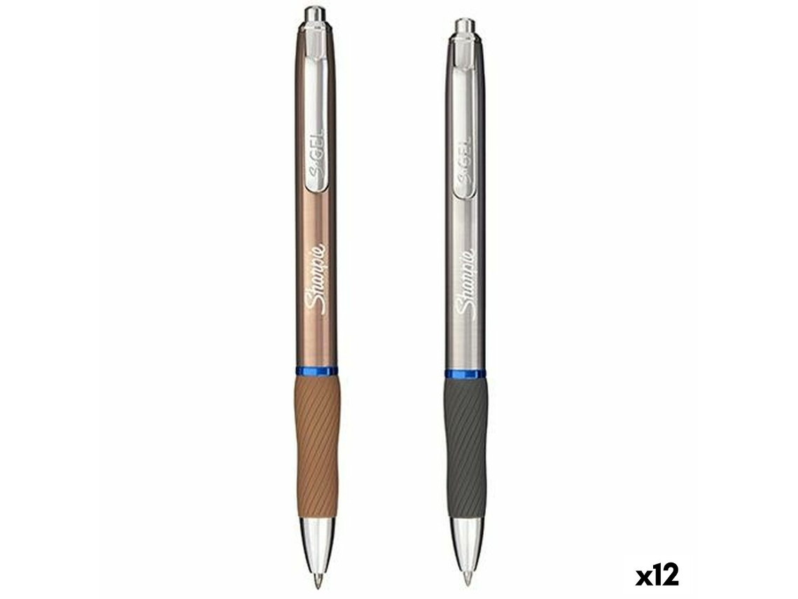 Bolígrafo SHARPIE sgel metallic prateado azul cobre 12 unidades