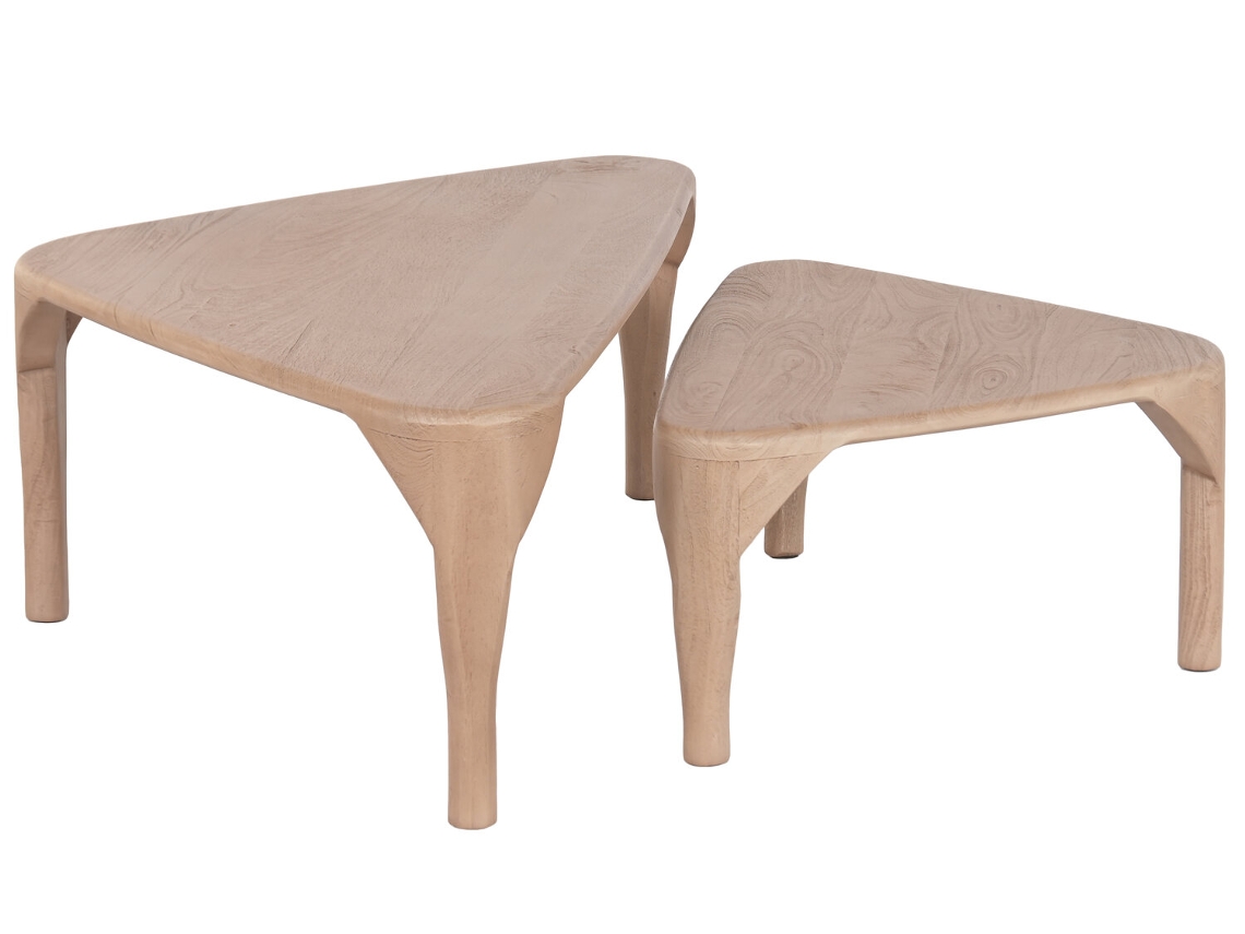 Set 2 Mesa Centro Mango Natural 110x60x37cm