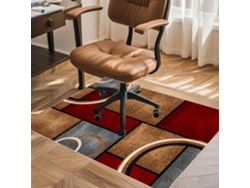 Tapete Cadeira Escritório Protetor Piso 90 X 140 Cm Tecido Madeira Parquet Laminado Cm,