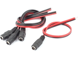 Cable De Alimentación De Cc Hembra-macho De 42,1 X 5,5 Mm Y 27 Cm Para Cámara De Seguridad Cctv.