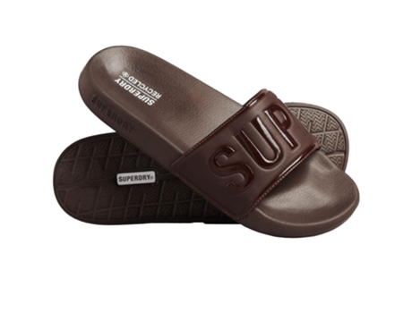 Code Core Chanclas de piscina veganas Marrón EU 42-43 Hombre SUPERDRY