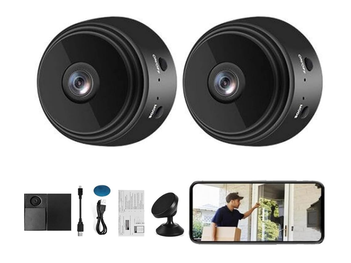 Cámara de seguridad Mini cámara de seguridad magnética inalámbrica HD de 1080p cámara pequeña inalámbrica Wifi Movimiento de visión nocturna con IKIKSO