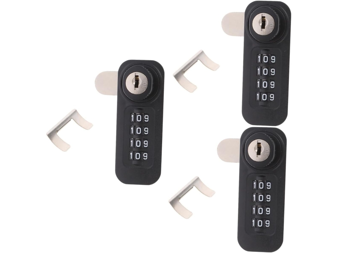Cerradura Mecánica De Acero De 3 Piezas Con Combinación Numérica Para Armarios Y Taquillas.