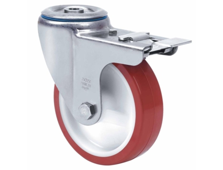Rueda giratora aguj.m12 fr.inox.20zvifd150-pol poliamix bl-poliur.marron liso ALEX