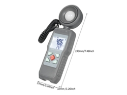 Iluminador Digital Portátil Con Cabezal Giratorio De 360°, Mide Hasta 200.000 Lux Y Temperatura Ambiente.