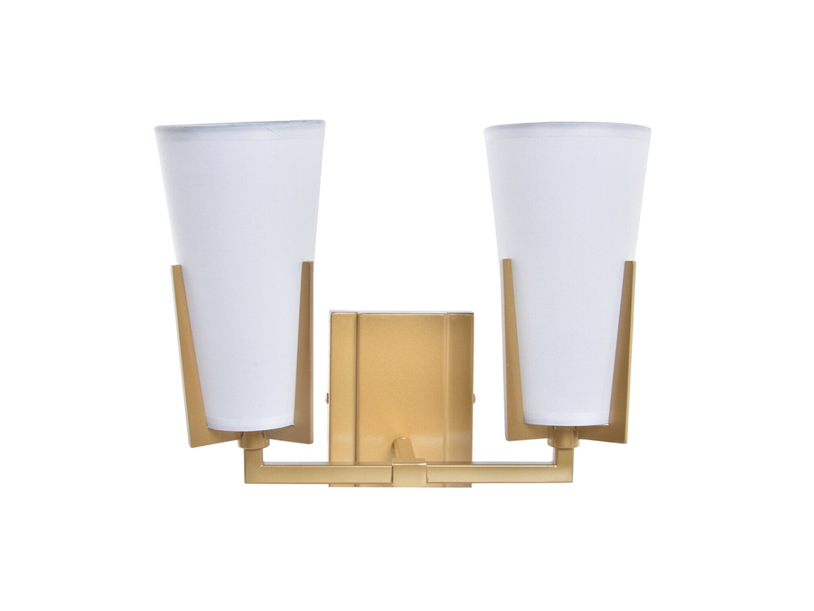 Lampara Aplique Metal Poliester Doble 30x18x23cm