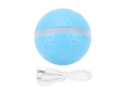 Pelota Interactiva Inteligente Para Perros Con Luces Led, Resistente Al Agua Ip54, Recargable Y Automática, Azul Claro.