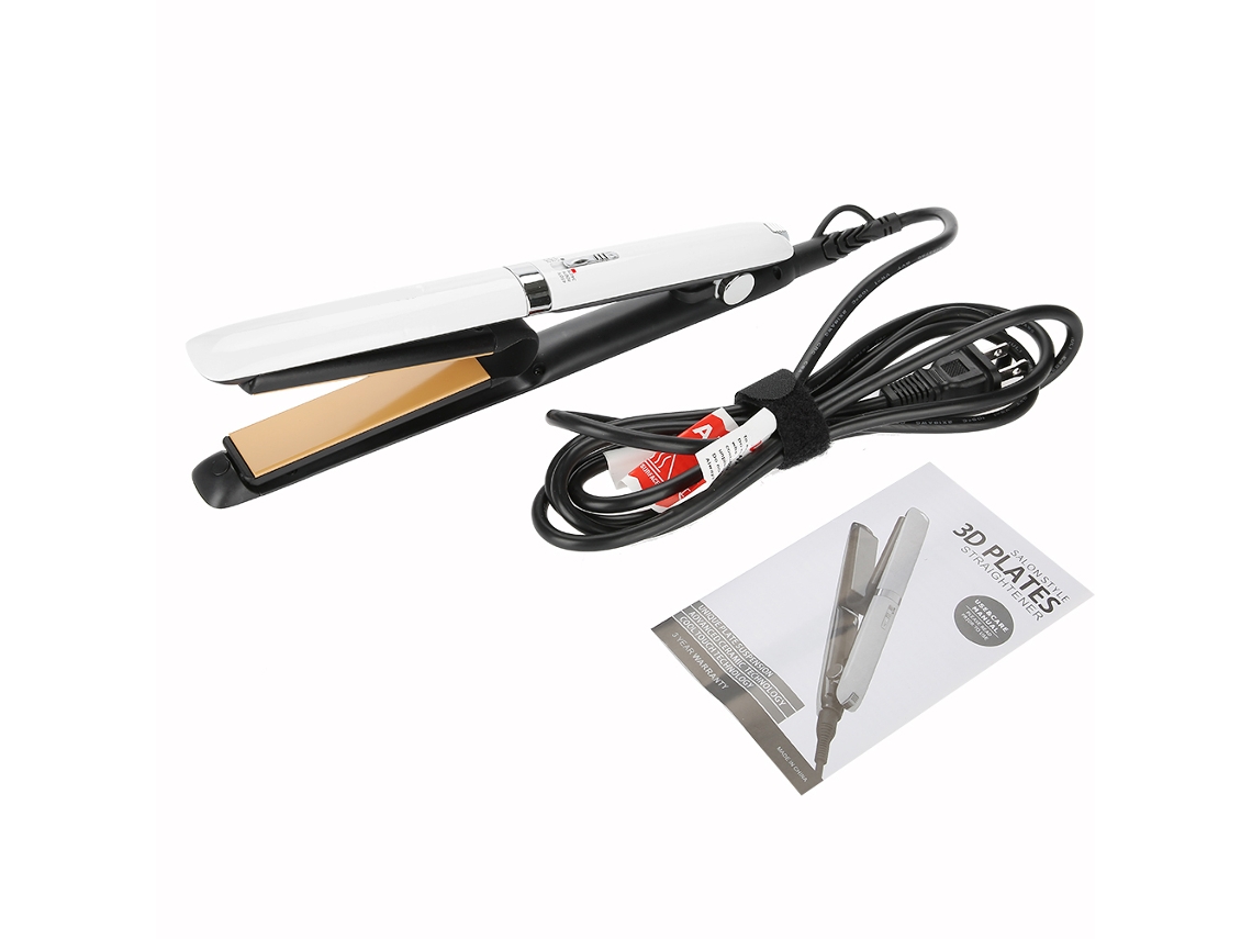 Styler Elétrico De Cabelo Com Pratos Cerâmicos Flutuantes 3d Para Liso E Ondulado Profissional