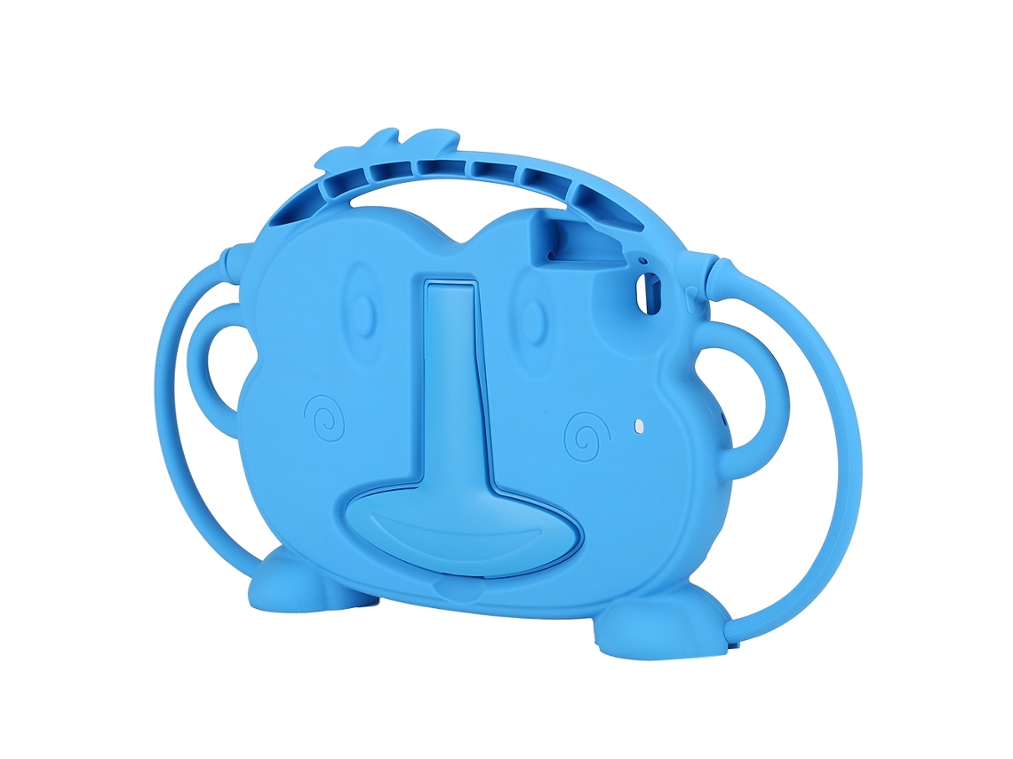 Funda de silicona antivibración para iPad Mini 7.9 (niños), color azul claro y dorado