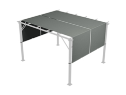 Cubierta de repuesto para pérgola, protección UV, 3x3 m, panel de patio gris oscuro