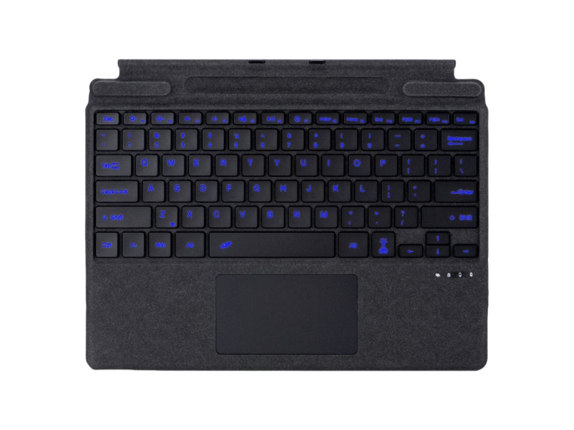 Teclado Bluetooth para Surface Pro 8/9/10/11x (retroiluminación multicolor) - Negro intenso