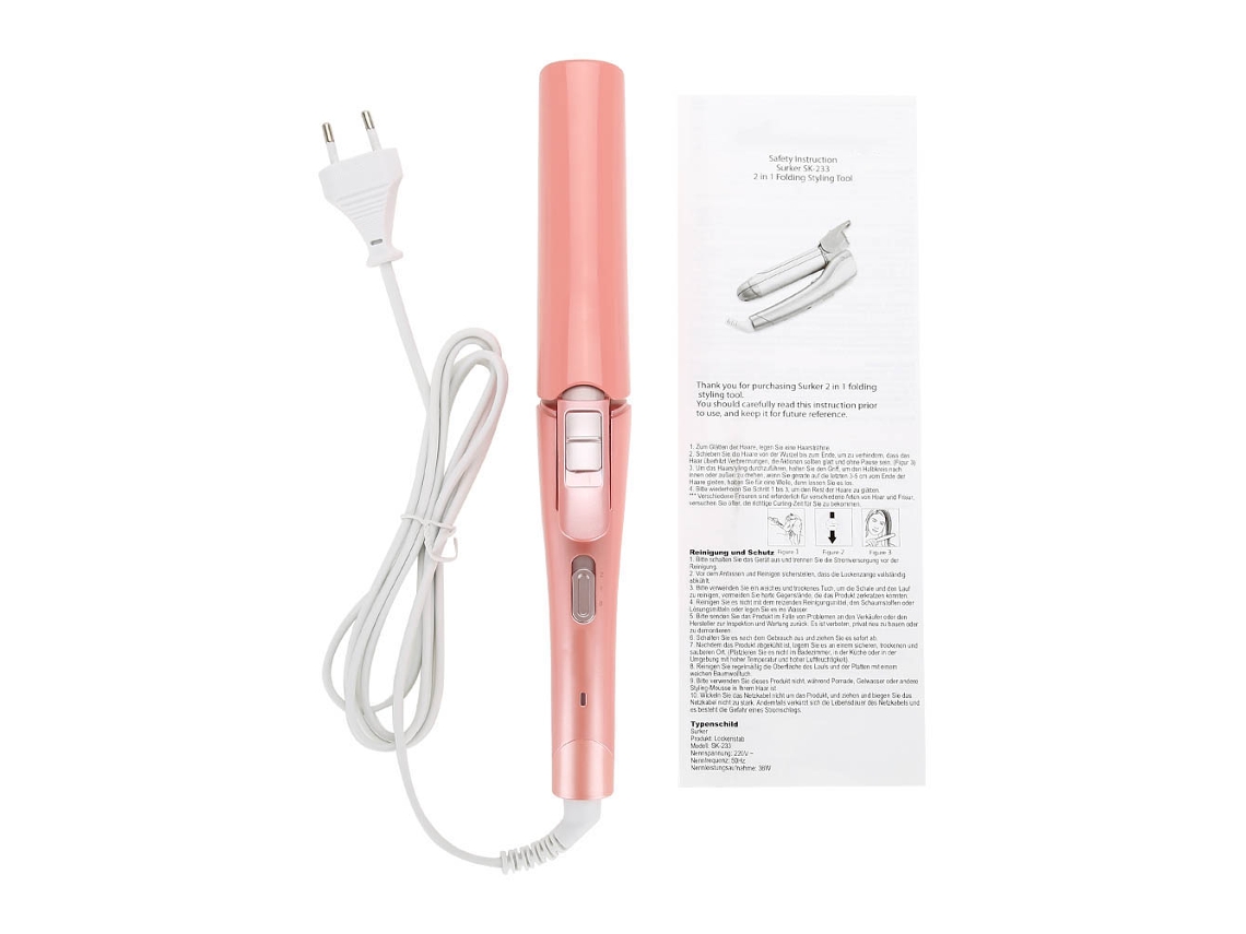 Herramienta Profesional De Peinado 2 En 1: Rizador Y Plancha Eléctrica Para El Cabello