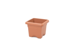 PLASTIKEN 7722 - Maceta Cuadrada Colección TERRA Medida 22 cm 4L Terracota