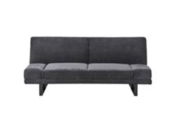 Sofá cama multifuncional Beliani York en chenilla negra (190 x 105 cm)