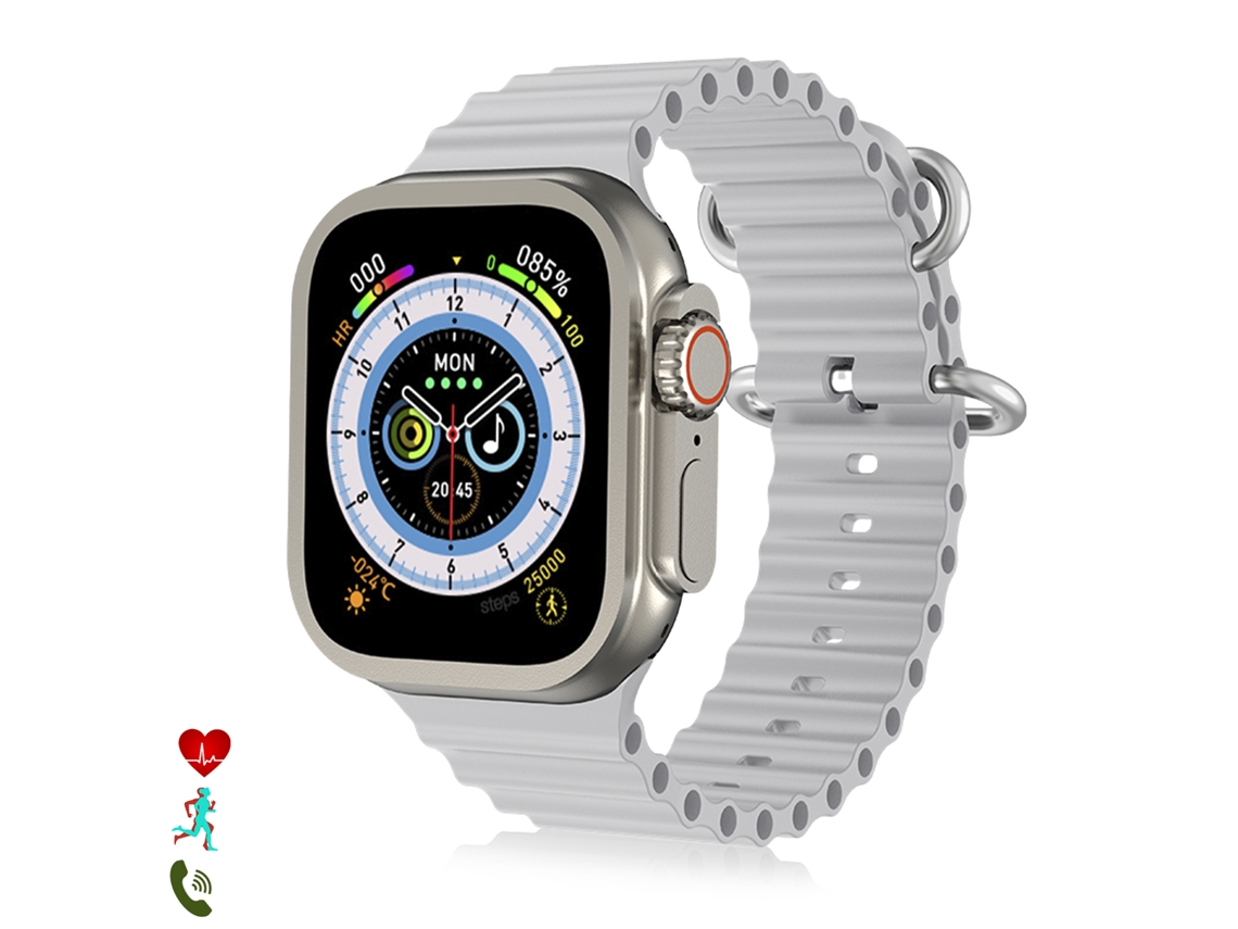 Reloj inteligente J68 con modos deportivos, sensores de salud, notificaciones y alertas de llamadas por Bluetooth y corona multifuncional.