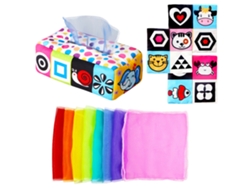 Ats-caja De Pañuelos Para Bebés Juguete Sensorial Educatsivo Aprendizaje Preescolar Regalo Para Niños Bebés