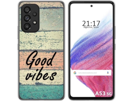 Carcasa para Samsung Galaxy A53 5G TUMUNDOSMARTPHONE Dibujos Madera 01 Multicolor