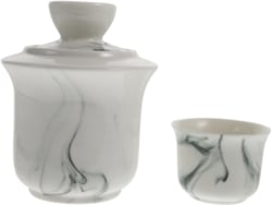 Juego Tradicional De Calentador De Sake De Cerámica De Porcelana Con 2 Tazas (120 Ml)