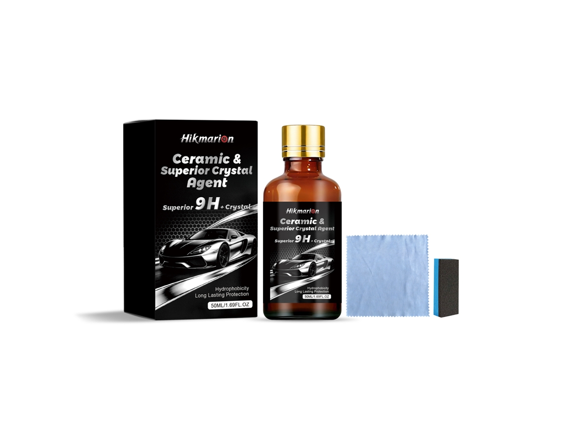 Kit cerámico Hikmarion para restaurar el brillo de la pintura del coche.