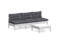 Maison Exclusive - Muebles De Jardín 4 Piezas Con Cojines Antracita Madera Pino