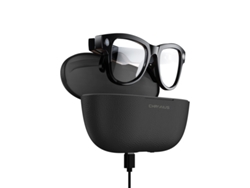 Gafas inteligentes IKIKSO M02 con IA (cámara de 1200p, micrófonos duales, estuche de carga de 3600 mAh, color negro)