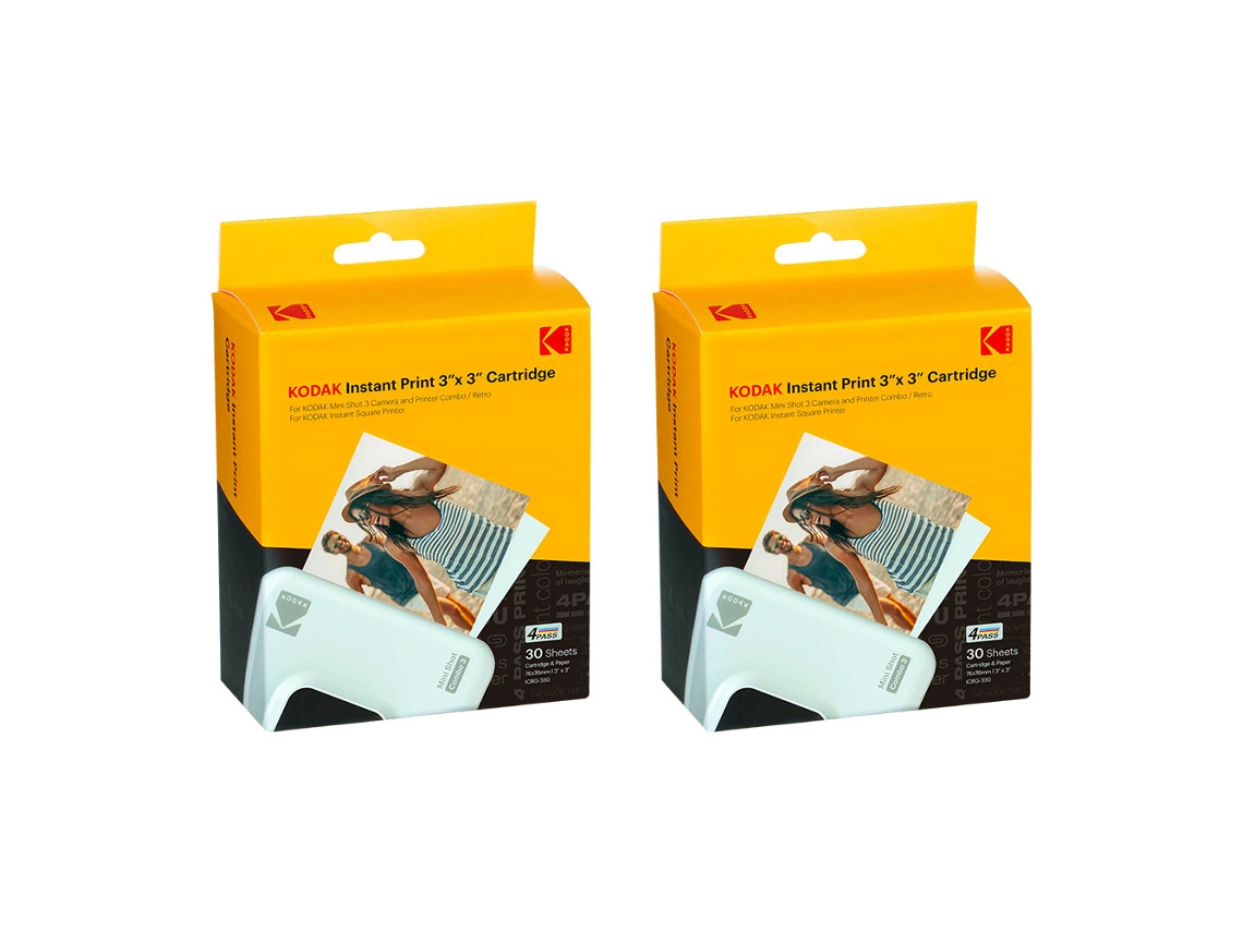 Cartucho de papel fotográfico Kodak ICRG360 para 60 fotografías (7,6 x 7,6 cm) – Compatible con cámaras Kodak Mini Shot C300, C300R, MS300 y P300R.