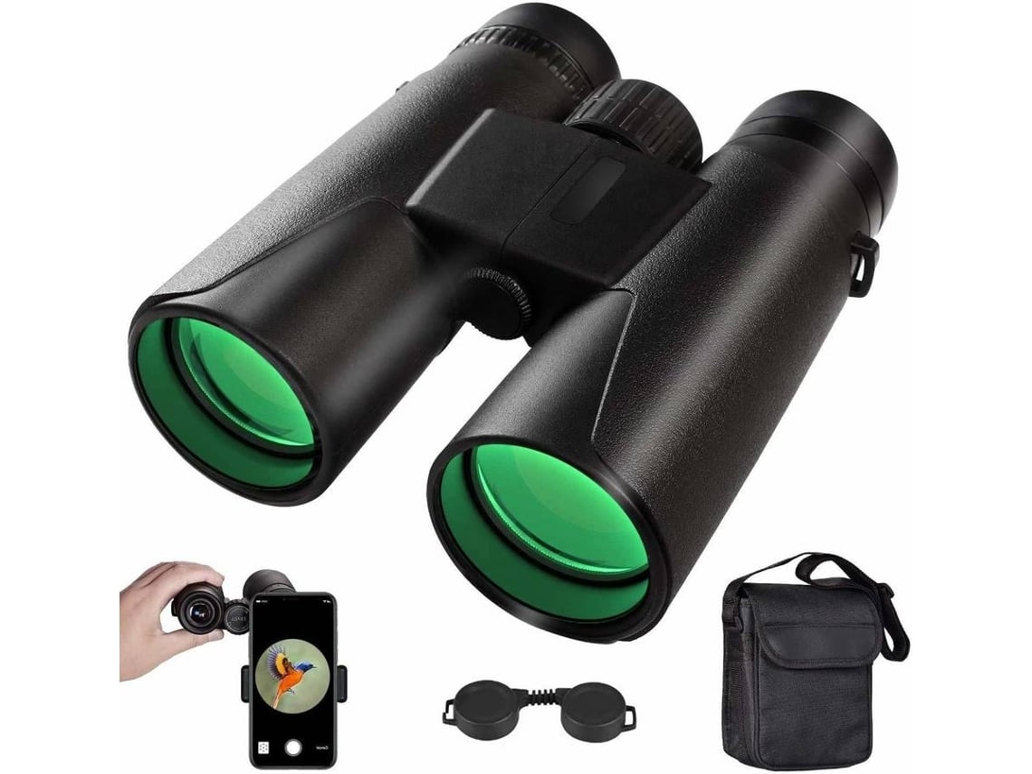 Prismáticos ENKERS 10X42 con prisma de techo Bak4 y lentes Fmc de alta potencia a prueba de niebla e impermeables para observación, color negro