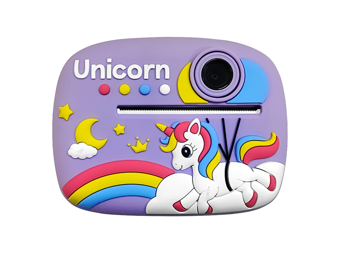 Cámara infantil D1 con impresión instantánea, 2400 W, lente dual HD, pantalla de 2,4 pulgadas, video de 1080p con pegatinas y tarjeta TF de 32 GB (Chronus)