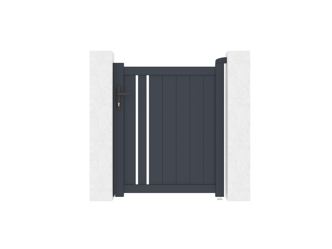 Puerta peatonal de aluminio 1m giona H.120cm