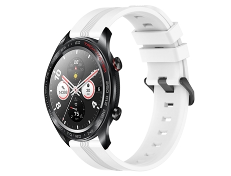 Correa de reloj inteligente For Honor Watch Dream 22 mm Slicone cóncavo a rayas (blanco)