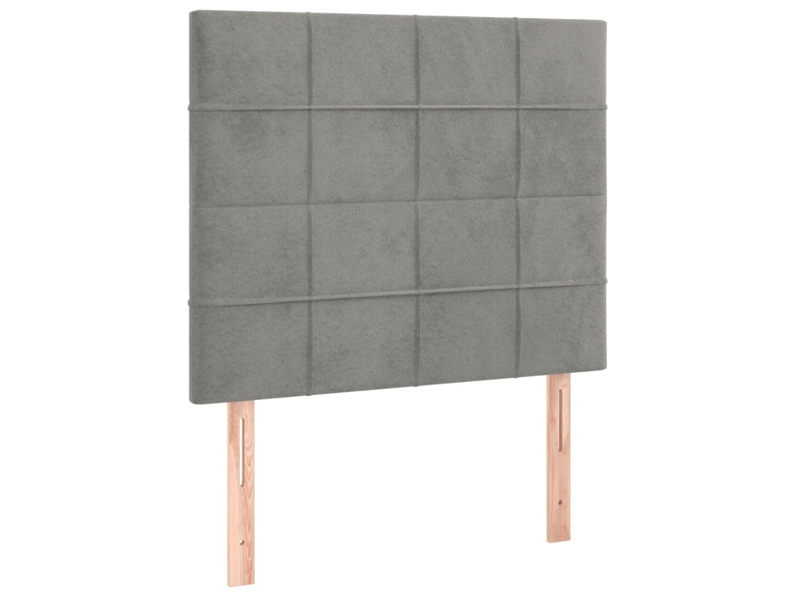 Cabecero Gris Claro 80x5x118/128 cm Terciopelo MAISON EXCLUSIVE