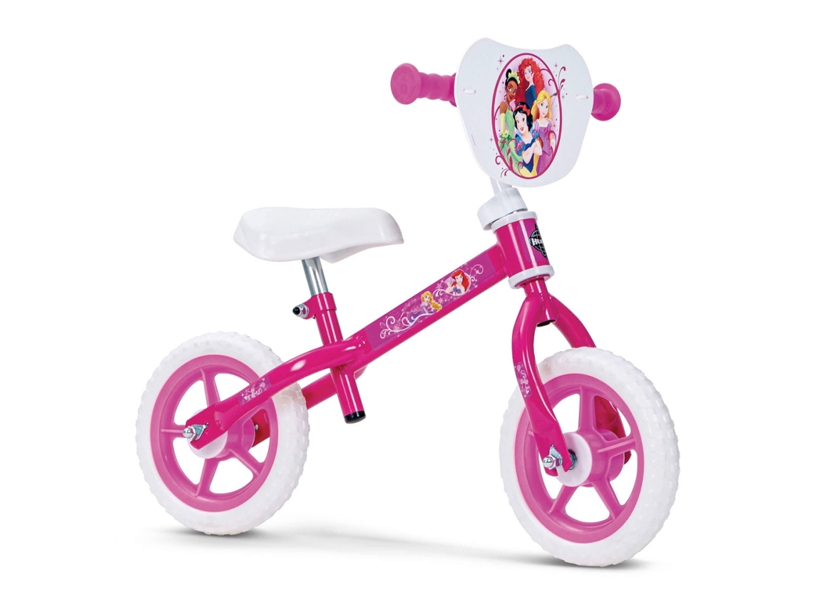 Bicicleta de aprendizaje DISNEY PRINCESS 10'' rosa y blanca