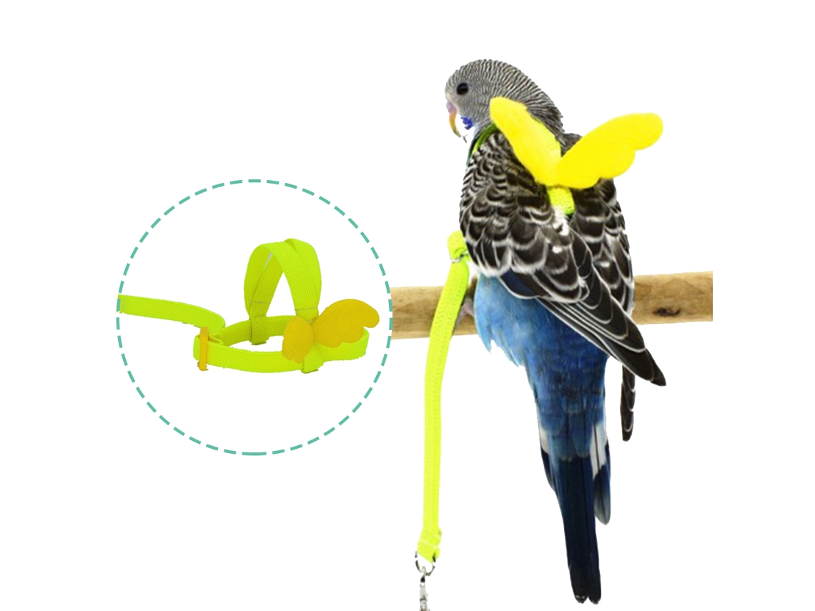 Arnés y collar ajustables para pájaros pequeños, entrenamiento de vuelo al aire libre