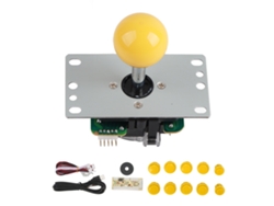 Kit De Joystick Arcade Para Armar Con Chip De Control Usb Para Juegos De Computadora - Amarillo