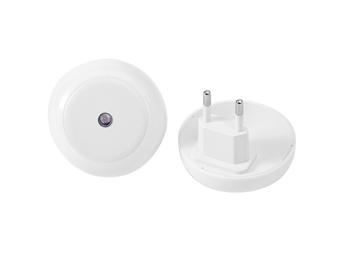 2Pcs Luz Noturna Redonda - Luz Âmbar Padrão Europeu JEIIBRZUI