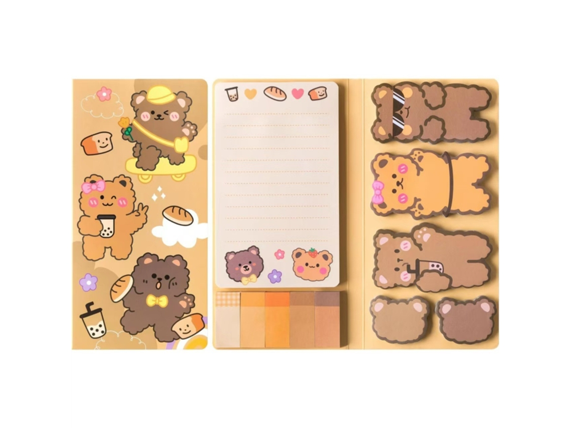 Juego de notas adhesivas Eifson Notepad con 550 hojas (oso)