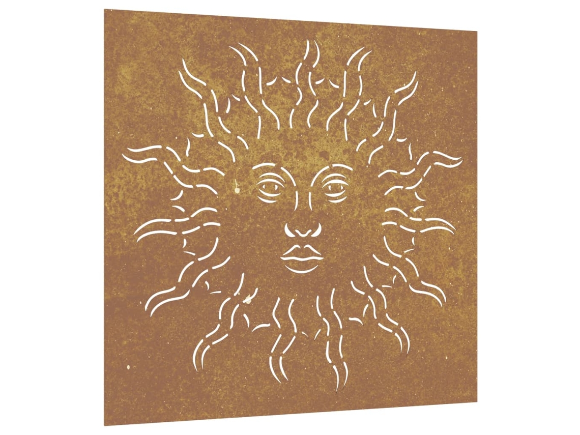Decoración De Pared Para Jardín VIDAXL Marrón Acero (55x55x0.7 cm)